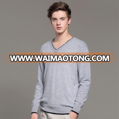 cheap price heavy warm v neck thin cashmere man sweater